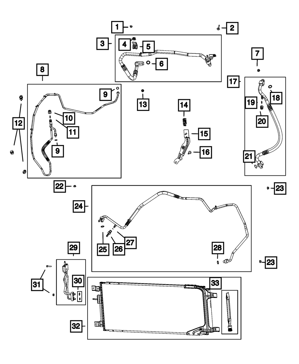 AM Autoparts A/C Condenser & Receiver Drier Assembly For 2019-2022 Ram 1500 – Replaces CH3030270, 68312697AC