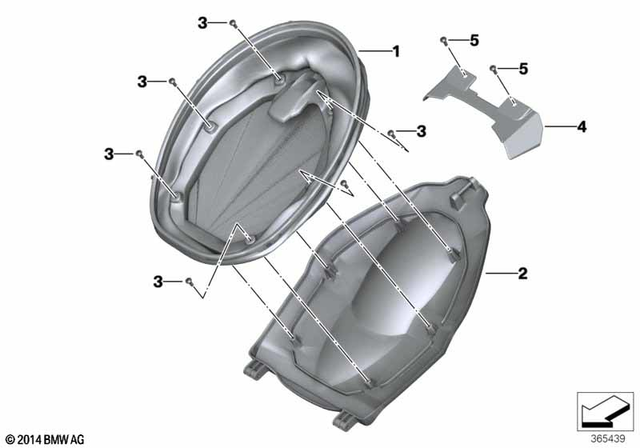 46637725226 - Frame and Mounting Parts: Luggage Bin -  for BMW-Motorrad Image