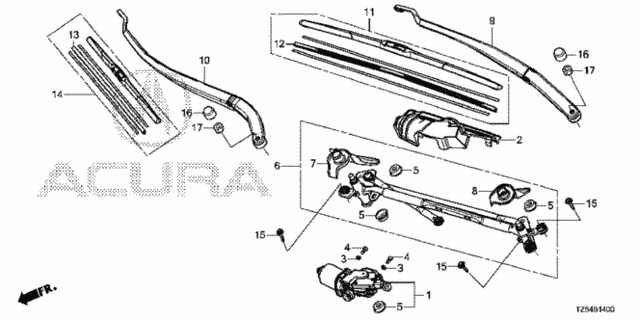 Front Windshield Wiper for 2014 Acura MDX #0