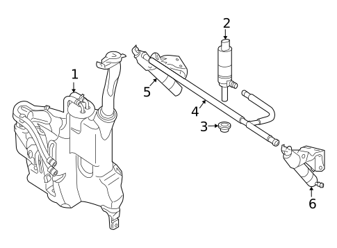 Washer Components for 2009 Mercedes-Benz GL550 #0