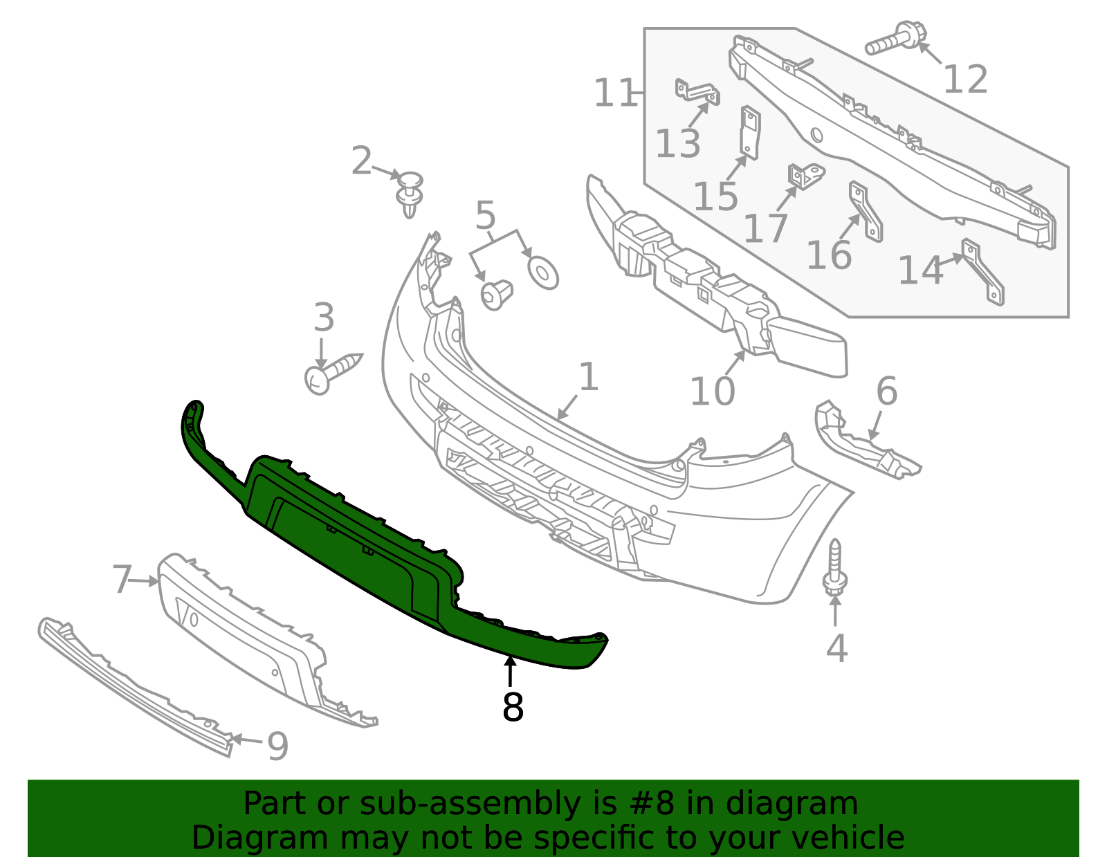 86612-2K050 - Center Molding 2010-2011 Kia Soul | Kia.Parts Store