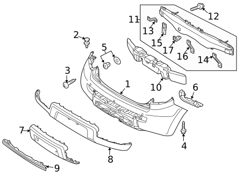 Bumper & Components - Rear for 2011 Kia Soul #0