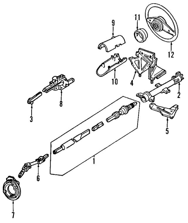 E63Z3524A - Steering: Upper Shaft for Ford: Tempo | Mercury: Topaz Image