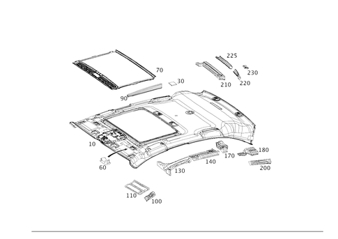 Roof Lining/Headlining for 2020 Mercedes-Benz GLC 63 AMG&reg; S #0
