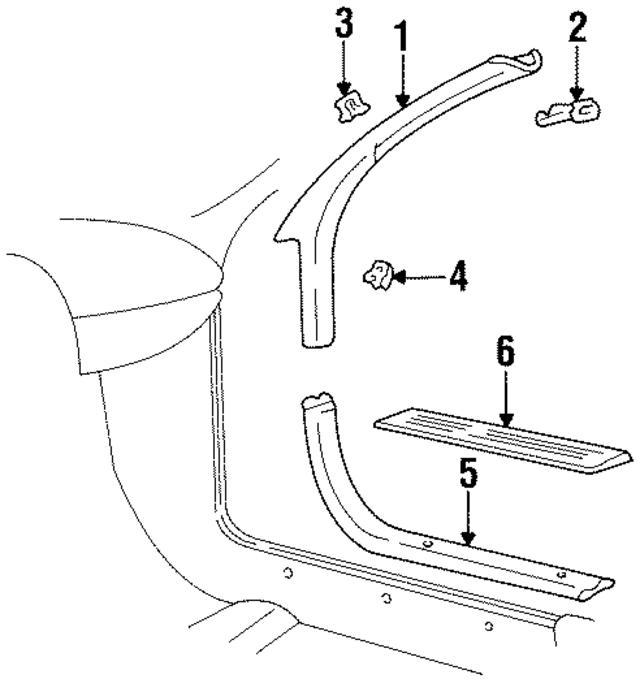 10279848 - Body: Windshield Pillar Trim for GM Image