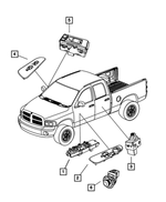 XJ99ZJ1AC - : Power Window/door Lock Switch Bezel for Mopar Image