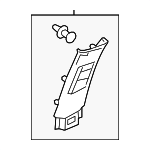 84161TYAA01ZA - Body: Upper Center Pillar Trim for Acura Image