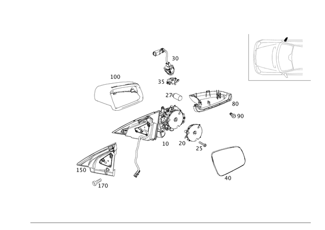2128100864 - Driver Door: Trim for Mercedes-Benz Image