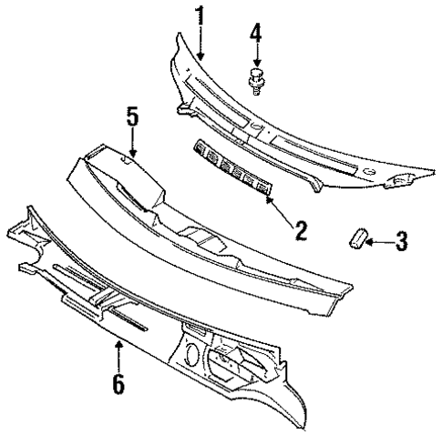 Cowl for 1994 Chrysler Concorde #0