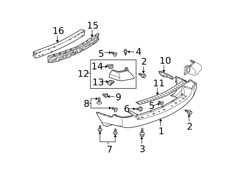 Bumper & Components - Rear for 2007 Mitsubishi Endeavor #0