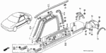 75305SF1A21 - Interior/Bumper: Clip Assembly, Fender for Acura: Integra, Legend Image