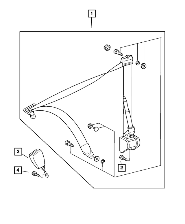 « 5099075AA – Interior Trim : Ceint Secu, Côté Gauche pour Mopar Image »