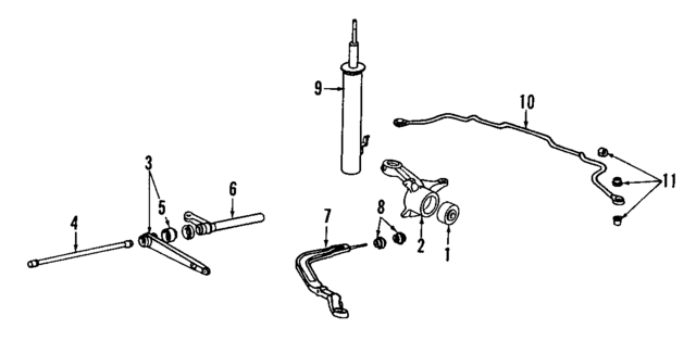 51605SE7004 - : Shock Absorber for Acura Image