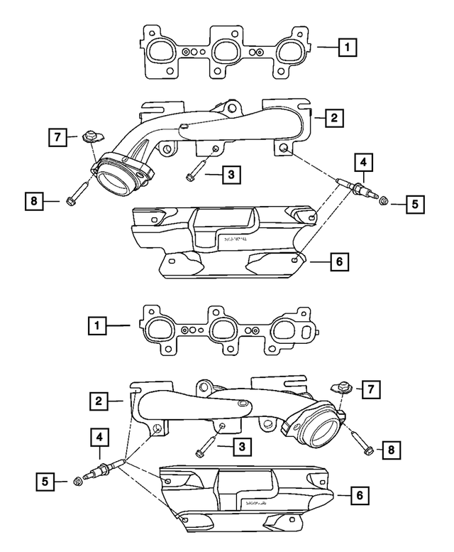 53031092AC - 3.7L Gas; Engine: Exhaust Manifold Shield, Right Side for Mopar Image