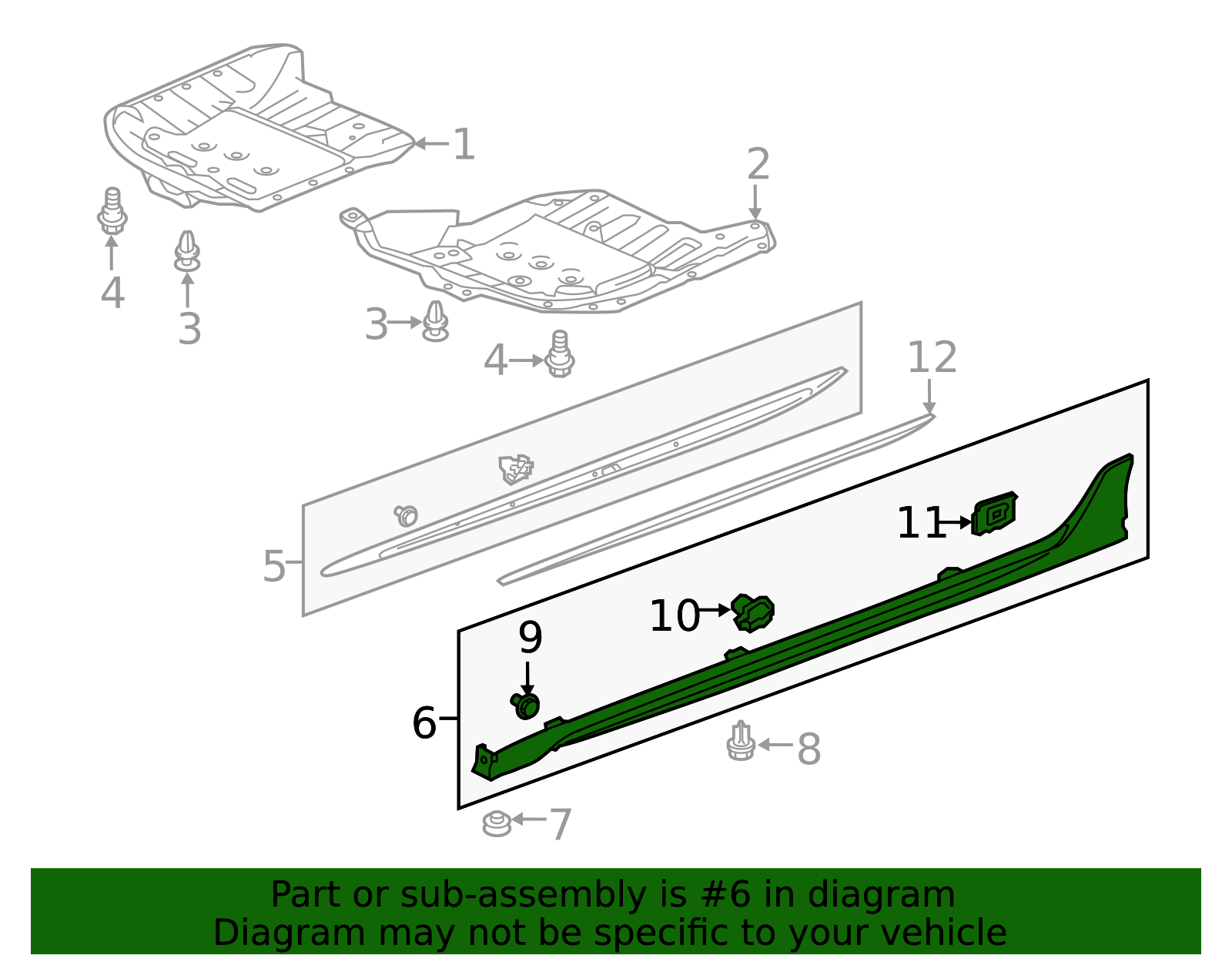 2018-2019 Acura TLX Rocker Panel Guard 71800-TZ3-A22ZE | OEM Parts