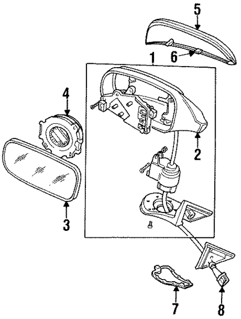 Outside Mirrors for 1996 Jaguar XJ12 #0