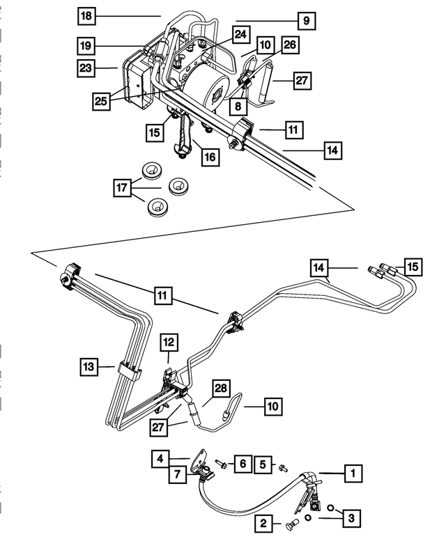 5140864AA - Brakes: Brake Hose, Left for Mopar Image