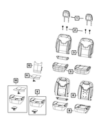 7UN01LR5AA - : Front Seat Cushion Cover, Left for Mopar Image