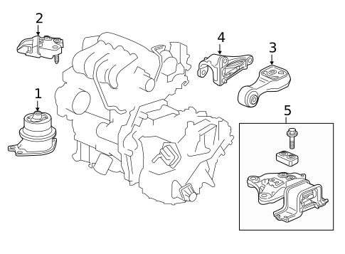 Engine & Trans Mounting for 2015 Honda Fit #0