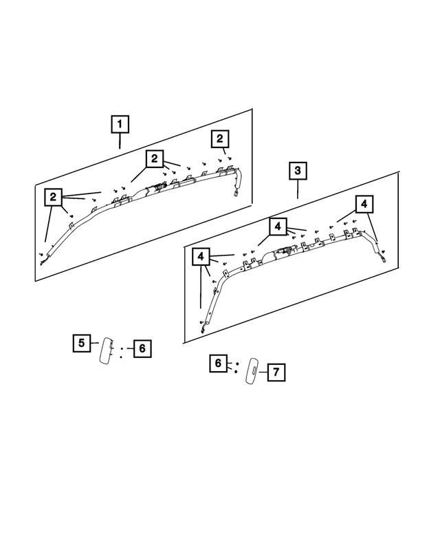 68161578AK - Restraints: Side Curtain Air Bag for Mopar Image