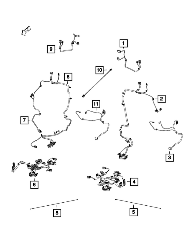 68100768AE - Electrical: Seat Back Wiring for Mopar Image image
