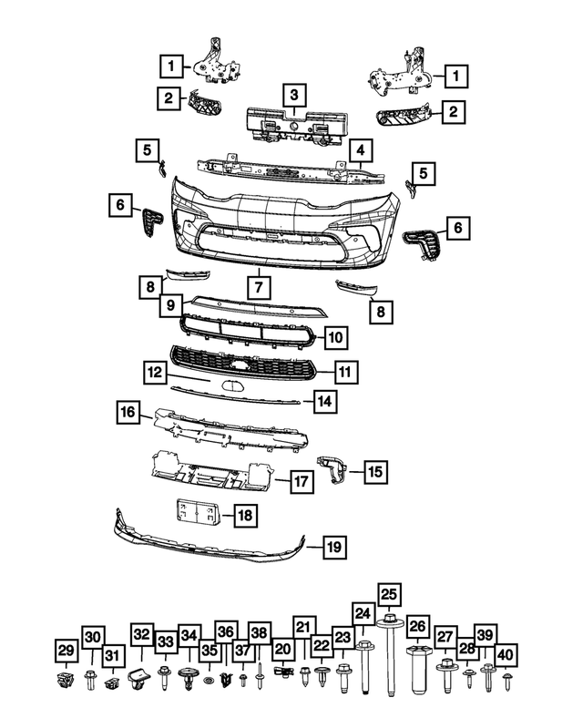 68636936AA - Frame, Bumper and Fascia: Fascia Applique for Mopar Image