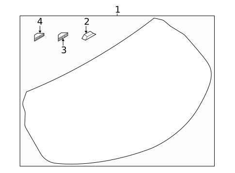 Glass - Lift Gate for 2020 Toyota Yaris #0