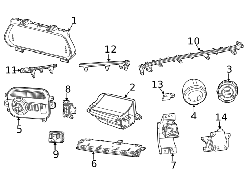 Cluster & Switches for 2023 Jeep Grand Wagoneer L #0
