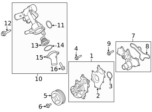 Water Pump & Related Components for 2022 Ford Transit-350 HD #1