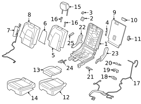 Rear Seat Components for 2022 Porsche Cayenne #5