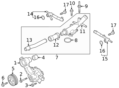 Water Pump & Related Components for 2016 Ford Edge #0
