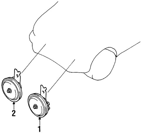 Horn for 1997 Mitsubishi Montero #0
