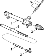 F6SZ3280CA - Steering: Inner Tie Rod for Ford Image