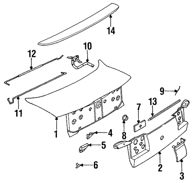21095974 - : Rear End Spoiler Assembly for GM Image