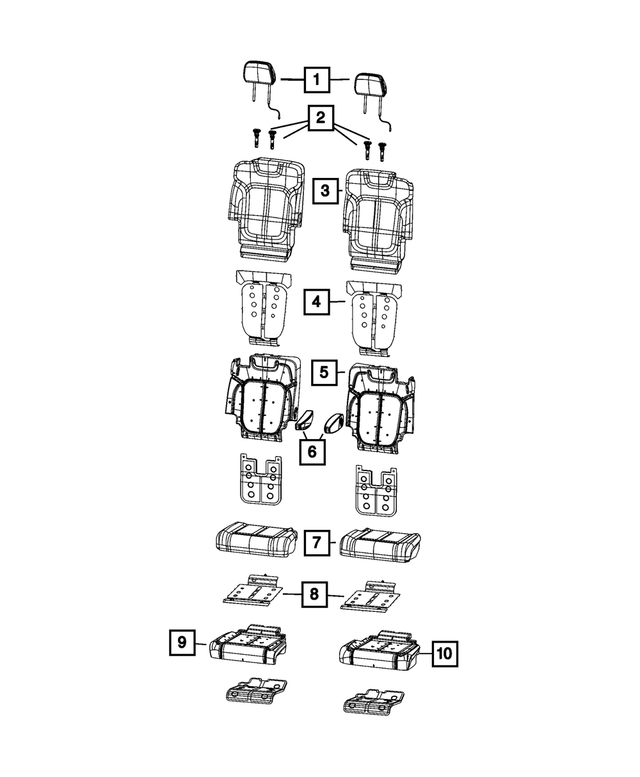 7HQ17TX7AA - : Rear Seat Cushion Cover, Left for Mopar Image