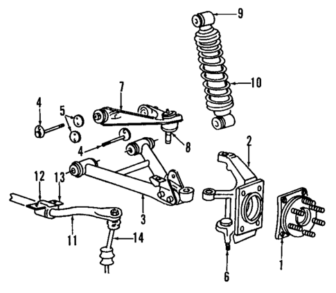 Front Suspension for 1994 Dodge Viper #0