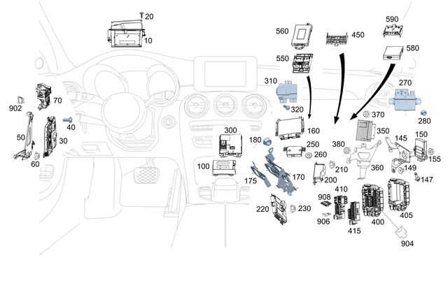 2229008915 - Electrical Equipment and Instruments: Control Unit for Mercedes-Benz Image