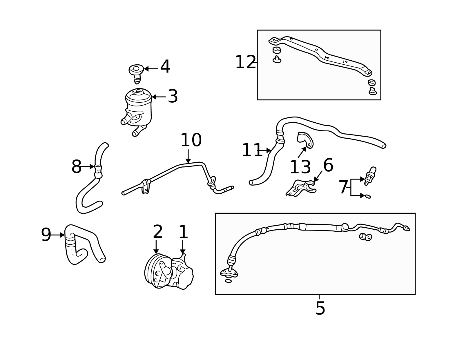 53733-SCV-A01 - Hose, Power Steering Oil Tank 2003-2011 Honda Element ...