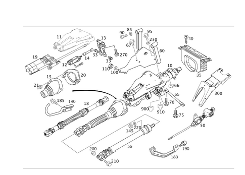 Steerg. Column Jacket Tube & Steerg. Shaft for 2005 Mercedes-Benz G 55 AMG&reg; #0