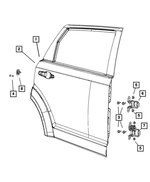 68040233AB - Doors, Door Mirrors and Related Parts: Rear Door, Left for Mopar Image