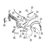 68009869AA - Body Sheet Metal Except Doors: Front Fender, Left for Dodge: Sprinter 2500, Sprinter 3500 Image
