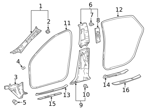 Interior Trim - Pillars for 2025 Lexus LS500h #0