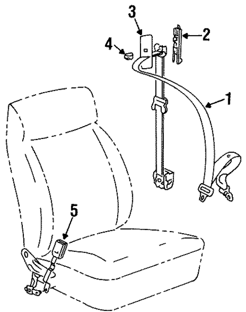 Front Seat Belts for 1997 Volkswagen Jetta #0