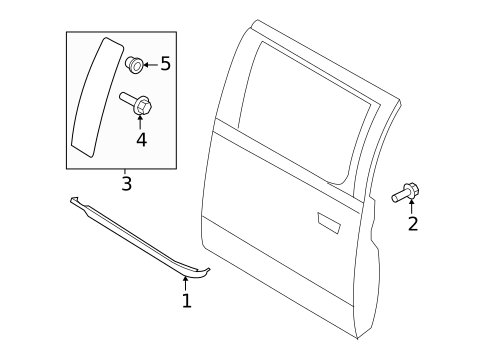 Exterior Trim - Rear Door for 2023 Ford F-150 #0