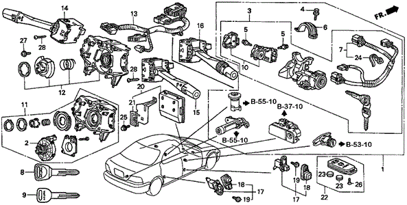 Combination Switch for 1998 Acura TL #0
