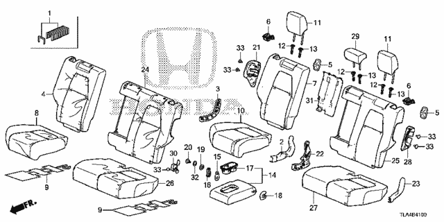 Rear Seat for 2020 Honda CR-V #0