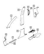 6EJ59DX9AA - Interior Trim: A Pillar Molding, Left for Mopar Image