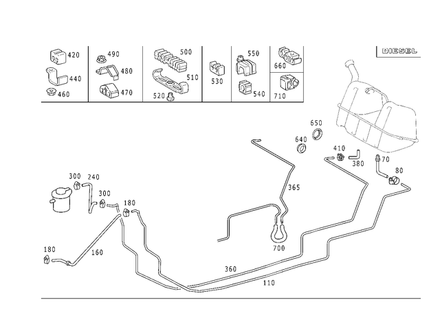 9951114 - : Holder for Mercedes-Benz: E430 Image