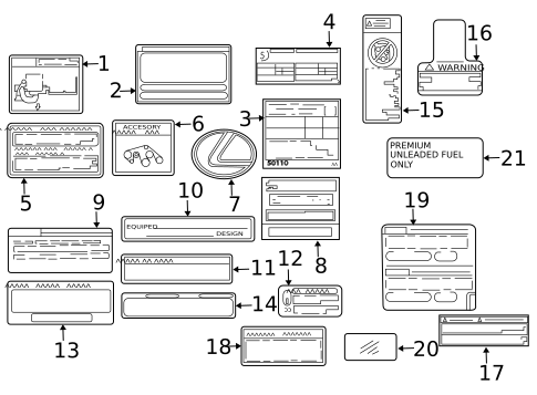 Labels for 2006 Lexus GX470 #0