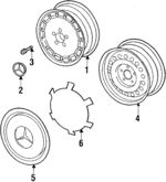 1244001802 - Suspension: Wheel, Alloy for Mercedes-Benz Image